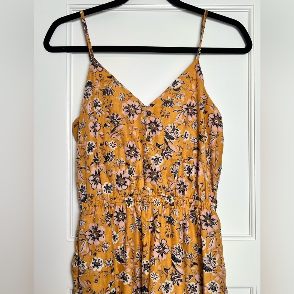 Evereve Boho Floral Yellow Maxi Dress (Small) - Picture 4 of 6